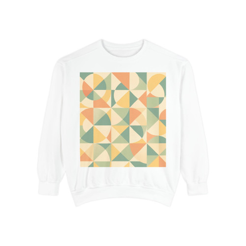 Geometric Harmony - Unisex Garment-Dyed Sweatshirt