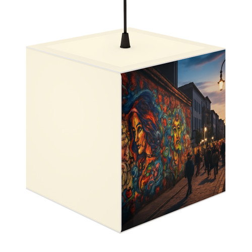 Berlin Graffiti Vibrance - Light Cube Lamp
