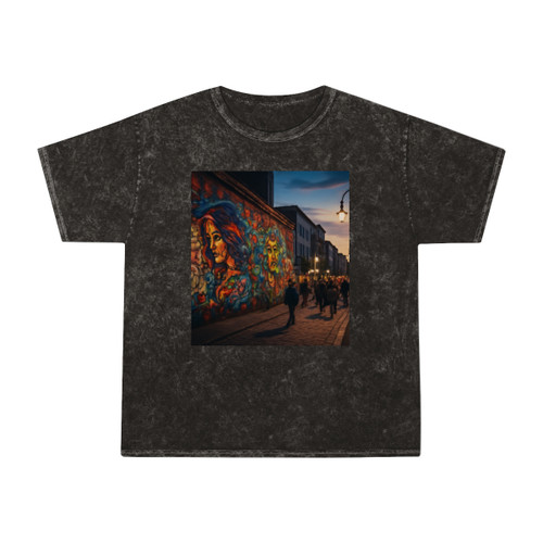 Berlin Graffiti Vibrance - Unisex Mineral Wash T-Shirt