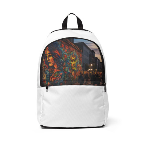 Berlin Graffiti Vibrance - Unisex Fabric Backpack