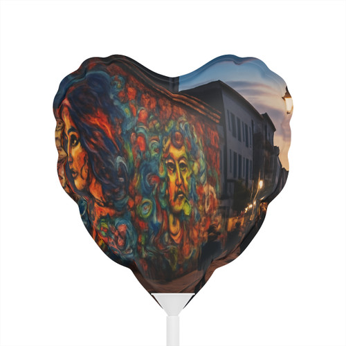 Berlin Graffiti Vibrance - Balloons (Round and Heart-shaped), 6"