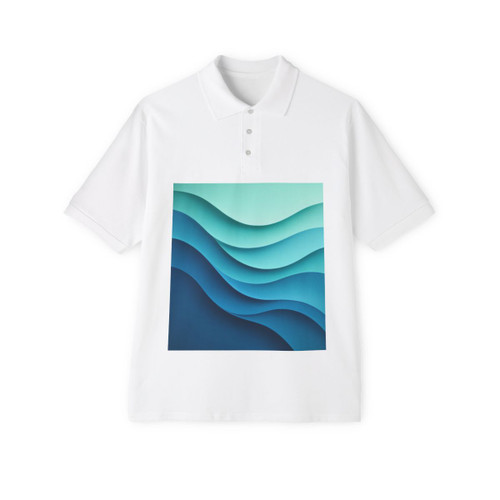 Ethereal Wave Dance - Men's Piqué Polo