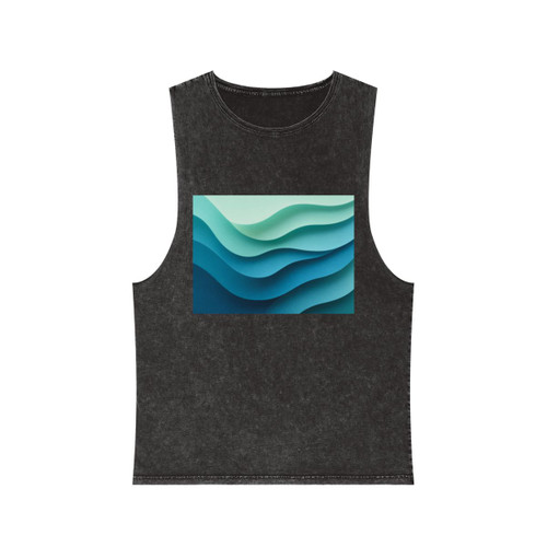 Ethereal Wave Dance - Unisex Stonewash Tank Top