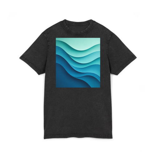 Ethereal Wave Dance - Acid Washed Round Neck Tee