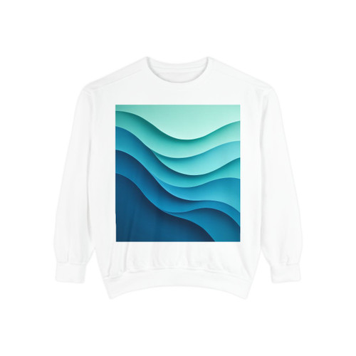 Ethereal Wave Dance - Unisex Garment-Dyed Sweatshirt