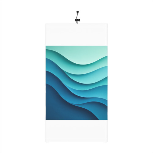 Ethereal Wave Dance - Winter Neck Gaiter With Drawstring