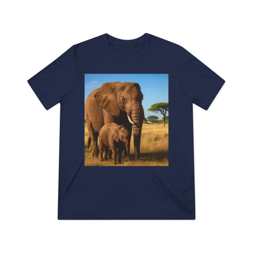 Gentle Elephant Embrace - Unisex Triblend Tee