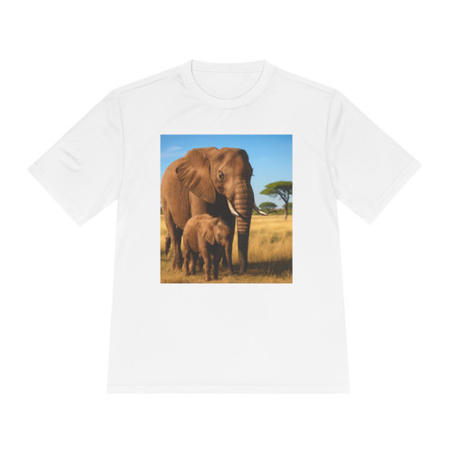Gentle Elephant Embrace - Unisex Moisture Wicking Tee