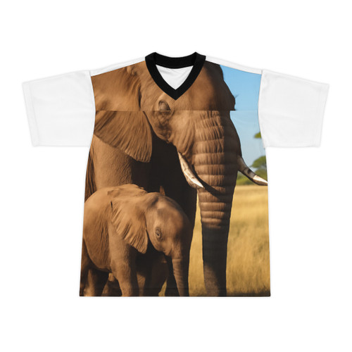 Gentle Elephant Embrace - Unisex Football Jersey (AOP)