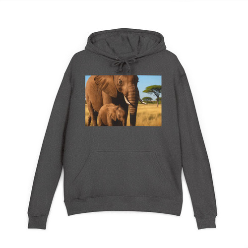 Gentle Elephant Embrace - Unisex French Terry Hoodie Gentle Elephant Embrace - Unisex French Terry Hoodie