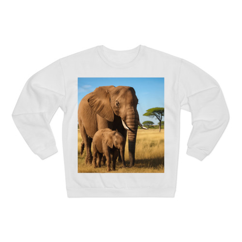 Gentle Elephant Embrace - Unisex Crew Neck Sweatshirt (EU)