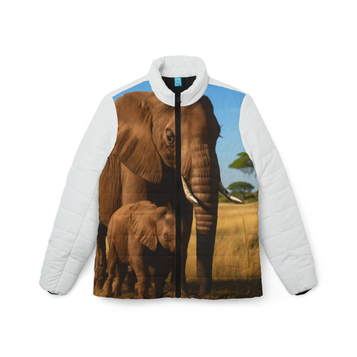 Gentle Elephant Embrace - Women’s Puffer Jacket (AOP) Gentle Elephant Embrace - Women’s Puffer Jacket (AOP)