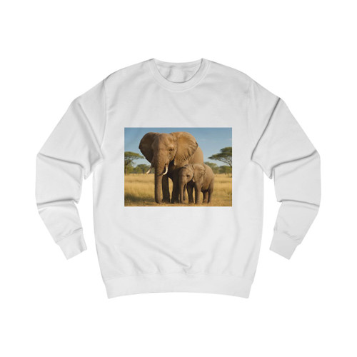 Gentle Elephant Embrace - Unisex Sweatshirt