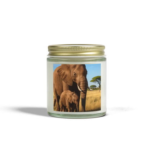 Gentle Elephant Embrace - Scented Candles, Coconut Apricot Wax (4oz, 9oz)