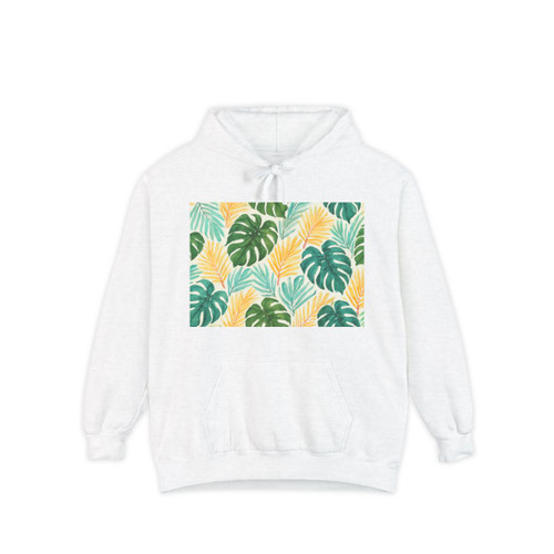 Tropical Leaf Harmony - Unisex Garment-Dyed Hoodie