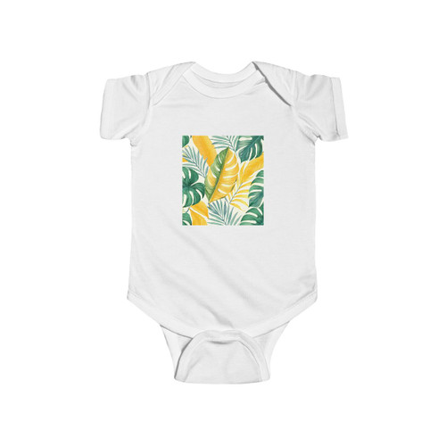 Tropical Leaf Harmony - Infant Fine Jersey Bodysuit