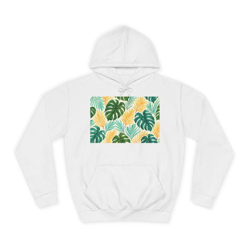 Tropical Leaf Harmony - Unisex College Hoodie