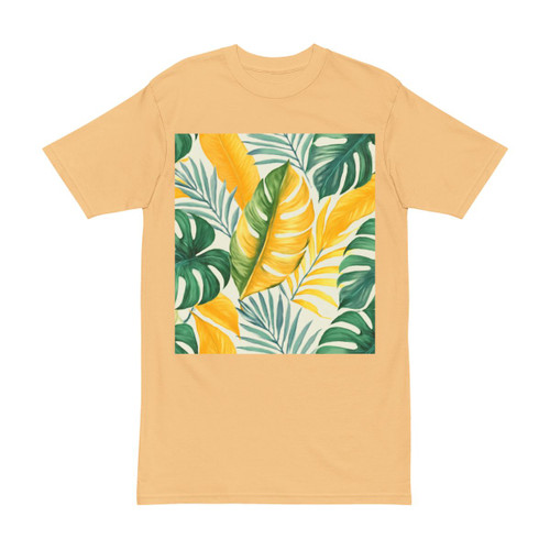 Tropical Leaf Harmony - Men's Heavyweight Tee