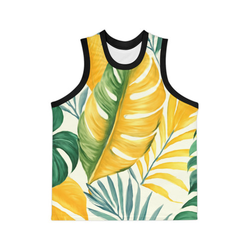 Tropical Leaf Harmony - Unisex Basketball Jersey (AOP)