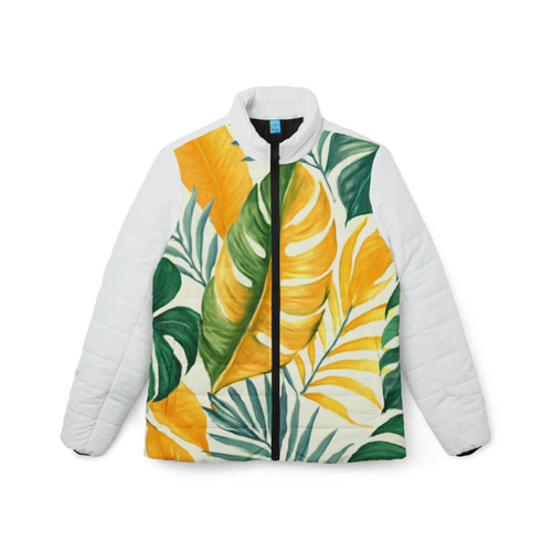 Tropical Leaf Harmony - Women’s Puffer Jacket (AOP)