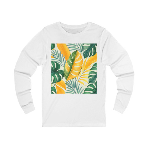 Tropical Leaf Harmony - Unisex Jersey Long Sleeve Tee