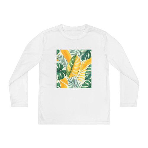 Tropical Leaf Harmony - Youth Long Sleeve Competitor Tee