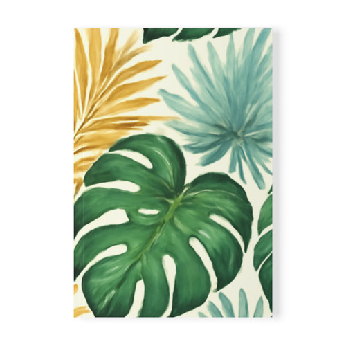 Tropical Leaf Harmony - Softcover Notebook, A5