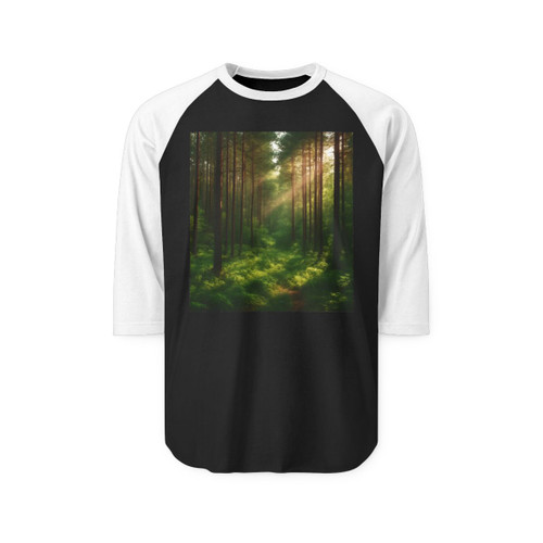 Whispering Pine Grove - Unisex Three-Quarter Sleeve Raglan Shirt