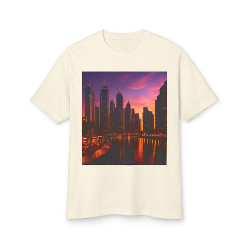 Dubai Marina Dreamscape - Unisex Garment-Dyed Heavyweight Cotton Tee