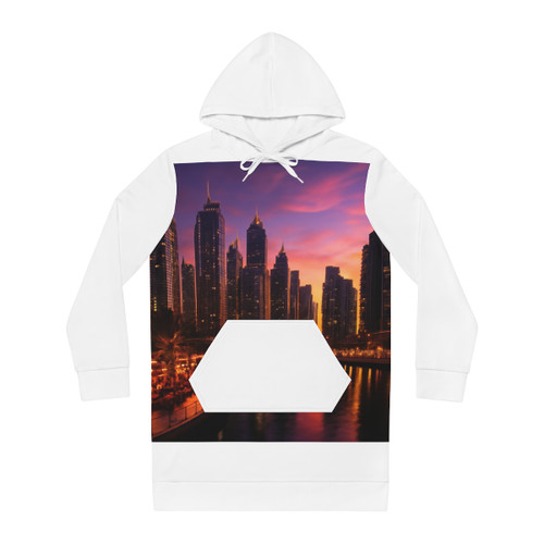Dubai Marina Dreamscape - Women's Hoodie Dress (AOP)