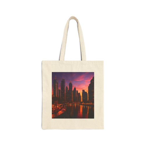 Dubai Marina Dreamscape - Cotton Canvas Tote Bag