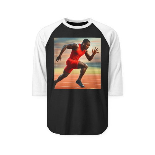 Victory in Motion - Unisex Three-Quarter Sleeve Raglan Shirt