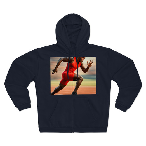 Victory in Motion - Unisex Hooded Zip Sweatshirt