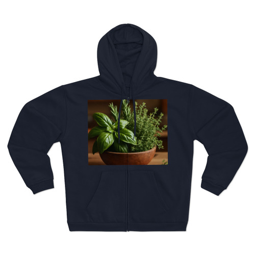 Savory Herb Garden - Unisex Hooded Zip Sweatshirt
