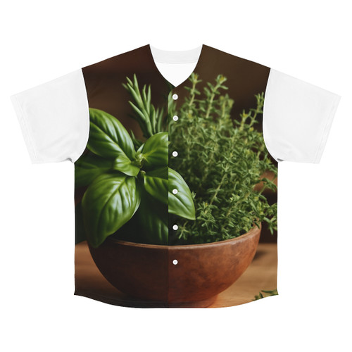 Savory Herb Garden - Men's Baseball Jersey (AOP)