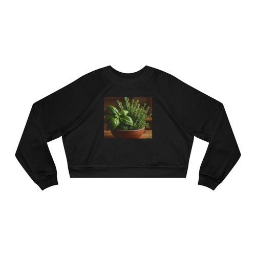 Savory Herb Garden - Women's Cropped Fleece Pullover