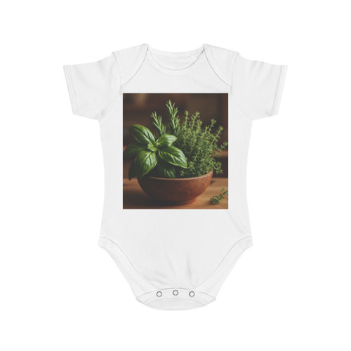 Savory Herb Garden - Short Sleeve Baby Bodysuit