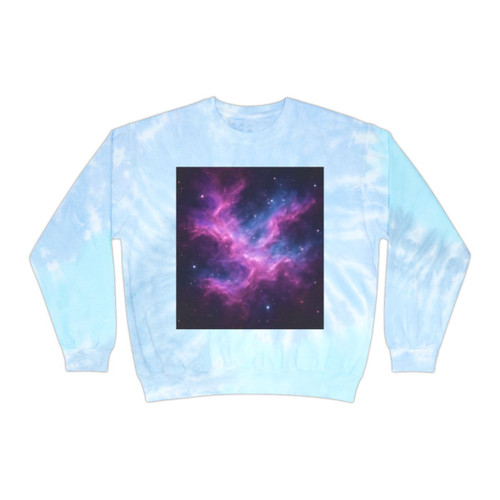 Luminous Cosmic Veil - Unisex Tie-Dye Sweatshirt