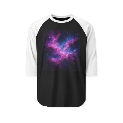 Luminous Cosmic Veil - Unisex Three-Quarter Sleeve Raglan Shirt