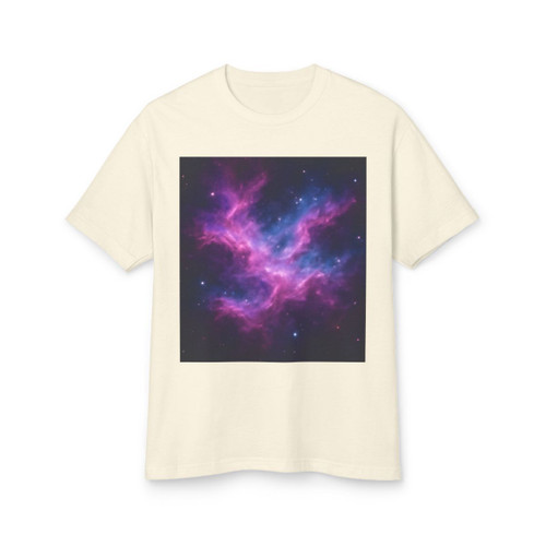 Luminous Cosmic Veil - Unisex Garment-Dyed Heavyweight Cotton Tee