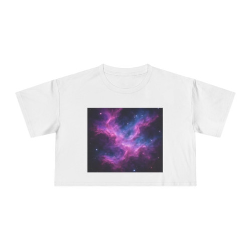 Luminous Cosmic Veil - Women's Crop Tee