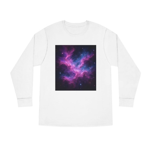 Luminous Cosmic Veil - Long Sleeve Crewneck Tee