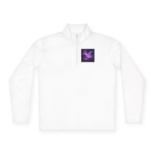 Luminous Cosmic Veil - Unisex Quarter-Zip Pullover