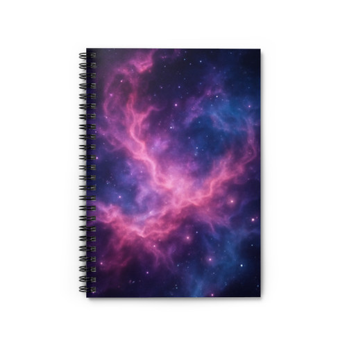 Luminous Cosmic Veil - Spiral Notebook - Ruled Line
