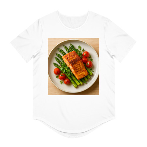 Savory Symphony - Men's Jersey Curved Hem Tee