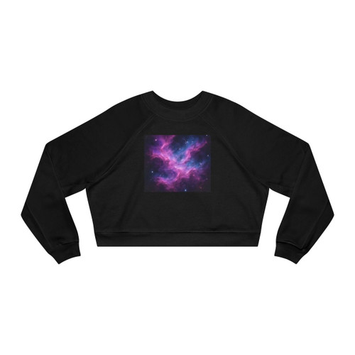 Luminous Cosmic Veil - Women's Cropped Fleece Pullover