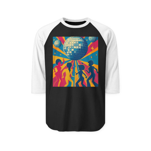 Disco Fever Nights - Unisex Three-Quarter Sleeve Raglan Shirt