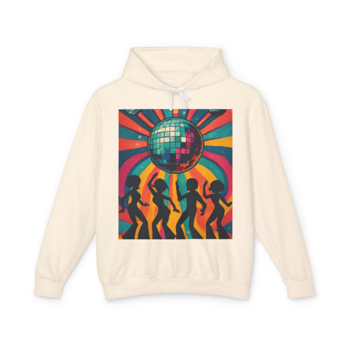 Disco Fever Nights - Unisex Lightweight Hooded Sweatshirt