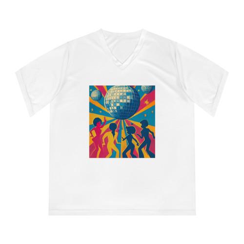 Disco Fever Nights - Women's Performance V-Neck T-Shirt
