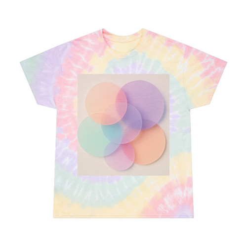 Ethereal Circle Symphony - Tie-Dye Tee, Spiral